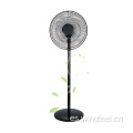 Ventilador de soporte solar de emergencia recargable de CA CC de 16 pulgadas con luz LED y control remoto